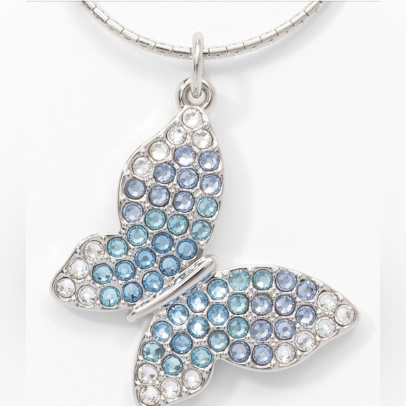 Touchstone Crystal by Swarovski BUTTERFLY necklace on gorgeous chain BNIB - Picture 3 of 6
